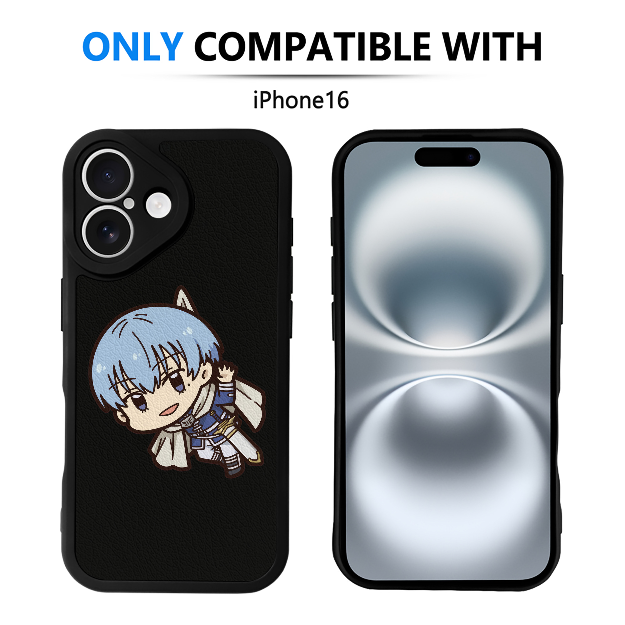 （画像用） 葬送のフリーレン Frieren 【iPhone 16シリーズ対応】シリコンスマホケース（レザー調） 材質：シリコン
